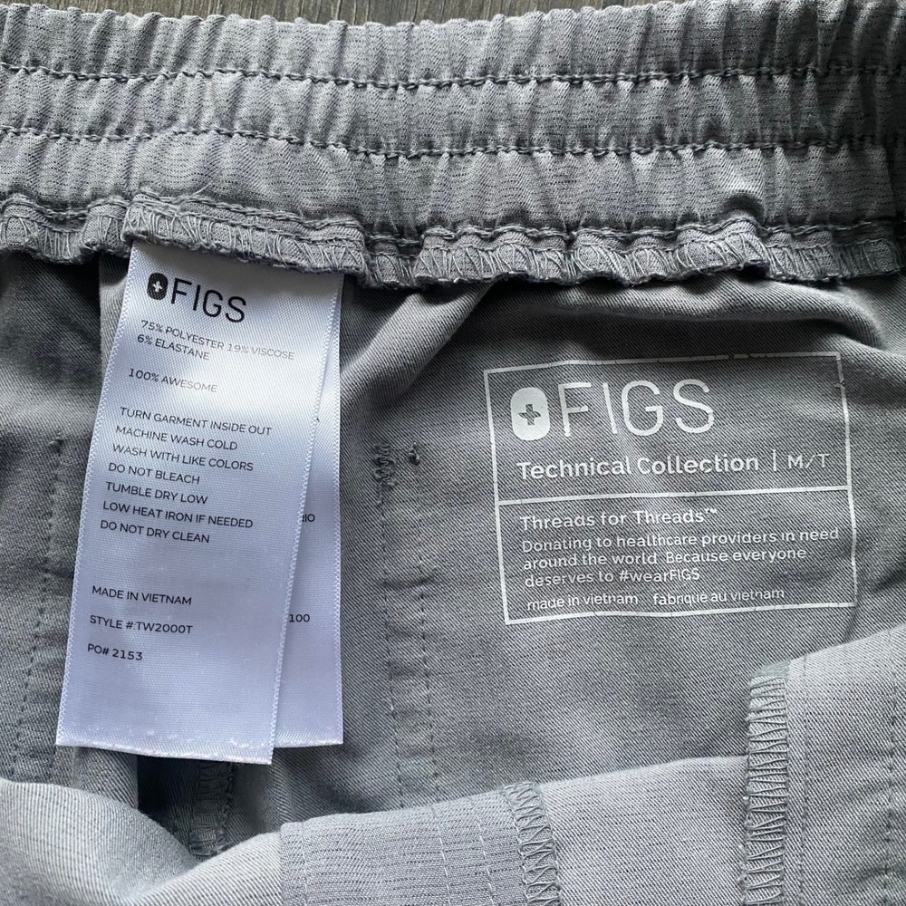 Figs Technical Collection Gray Scrub Set Size M/L - Picture 4 of 11